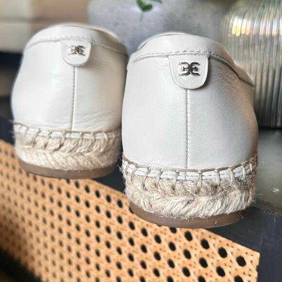 Sam Edelman Women Sz 10M Modern Ivory Espadrille Leather Comfort Walking Loafer - Picture 10 of 15